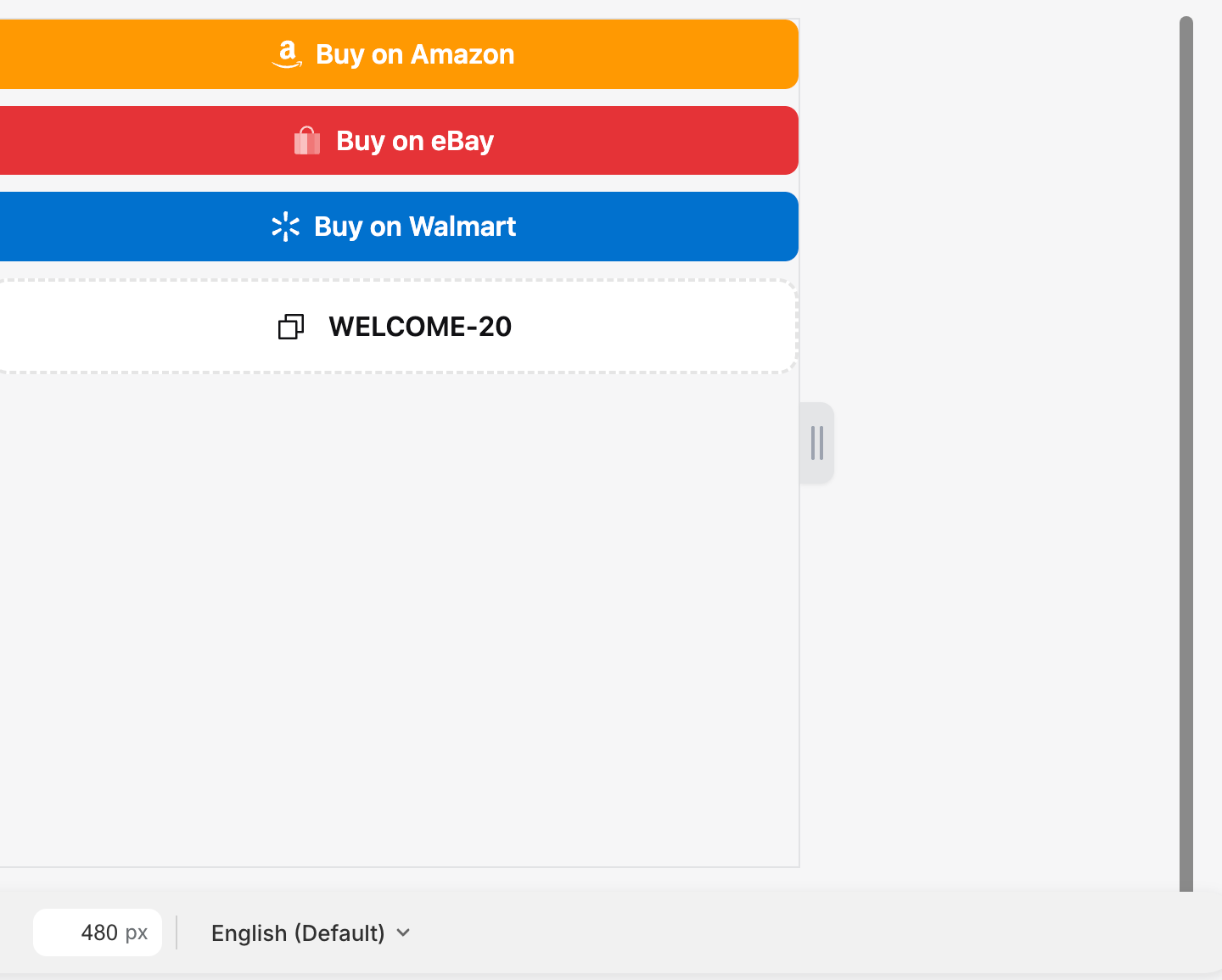 Live preview canvas with desktop and mobile toggle