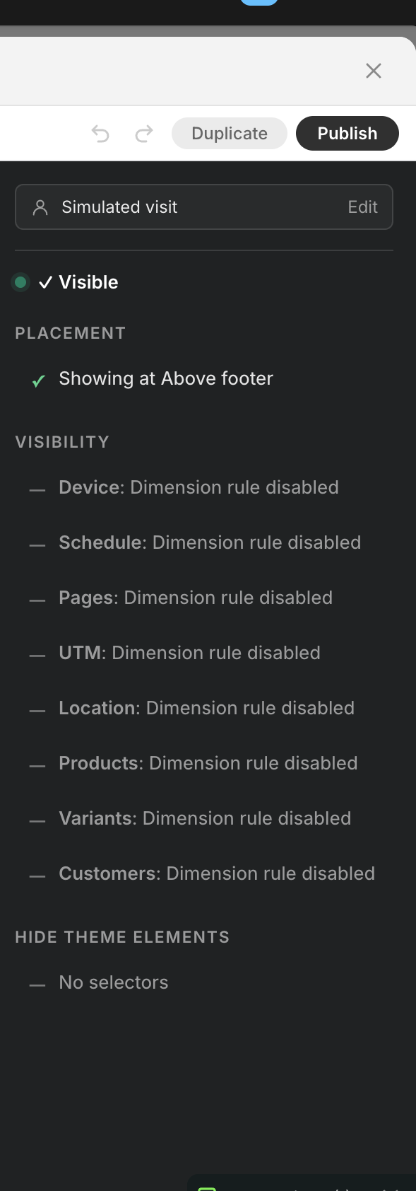 Right Simulator sidebar closeup